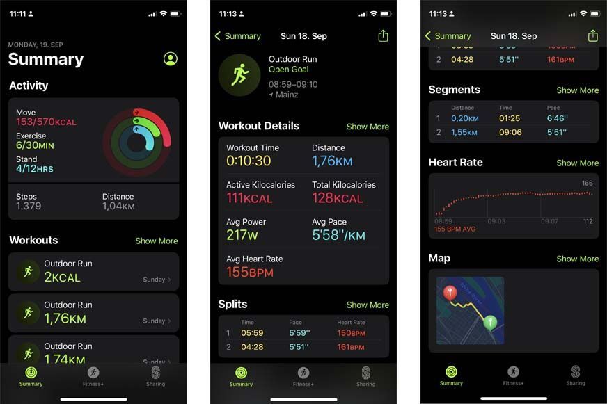 Приложение “Фитнес” на iPhone.